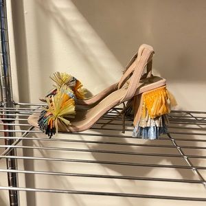 River Island Festival Block Heel Shoes size 8